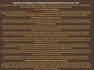Quality Car Repairs in Reading Trustworthy Services near You