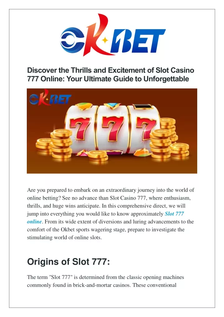 discover the thrills and excitement of slot