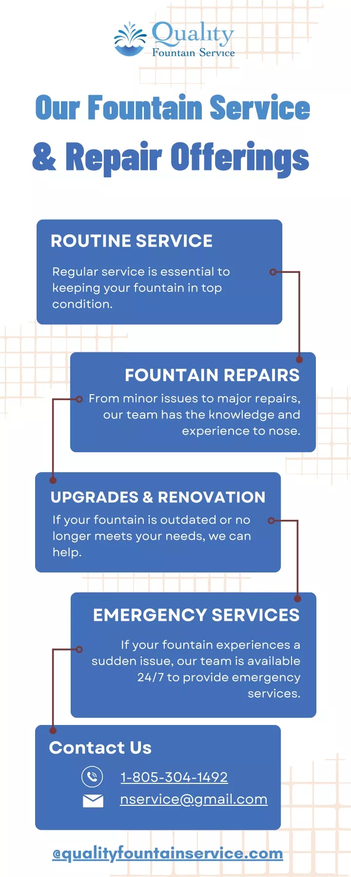 our fountain service repair offerings