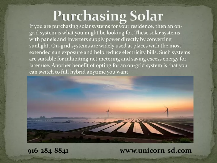 purchasing solar