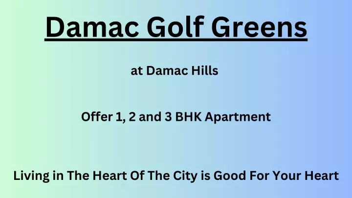 damac golf greens