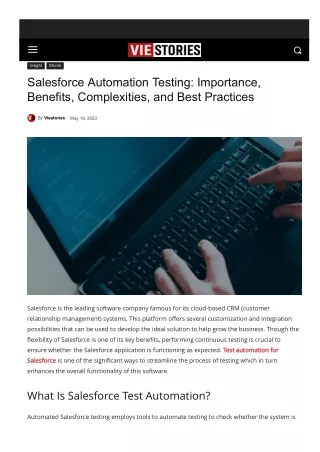 home insight shorts salesforce automation testing