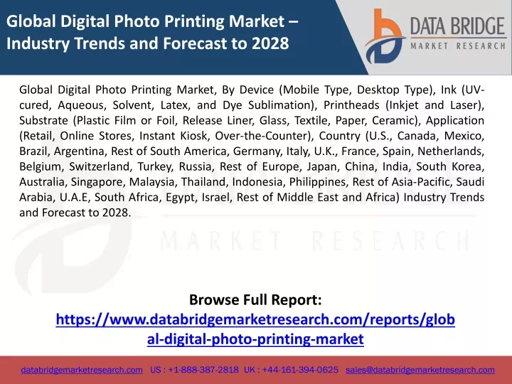 global digital photo printing market industry