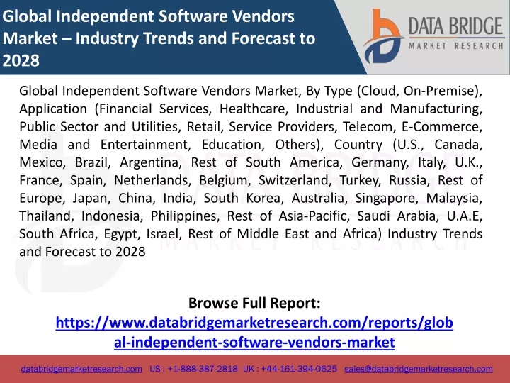 global independent software vendors market