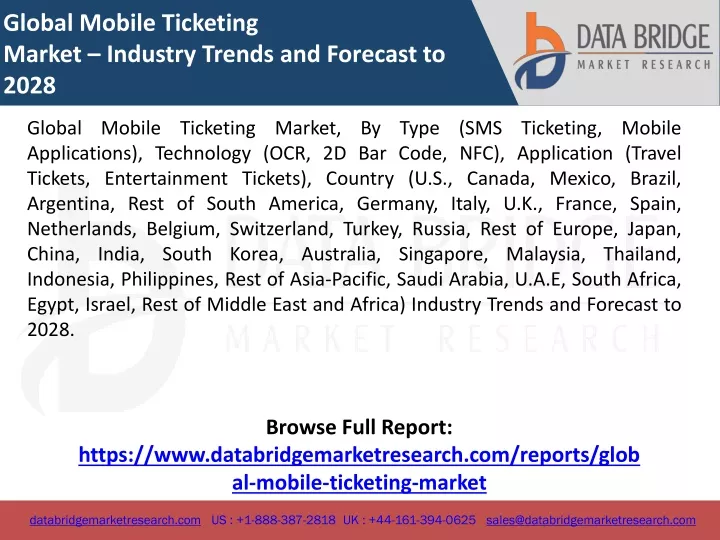 global mobile ticketing market industry trends