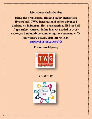 safety course in hyderabad