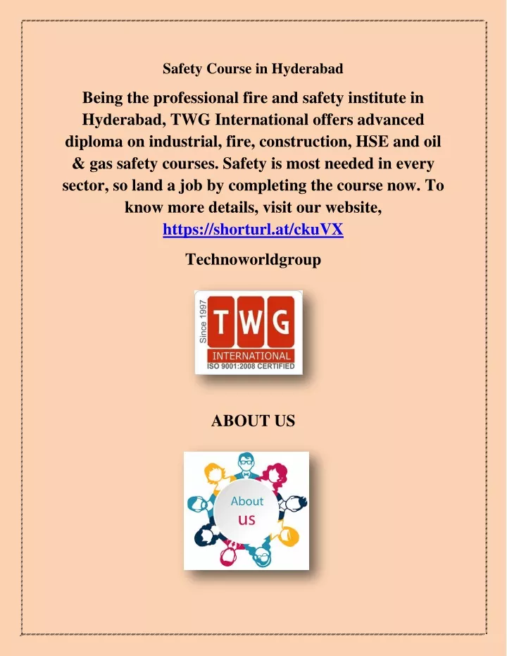 safety course in hyderabad