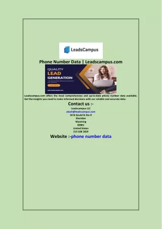 phone number data leadscampus com