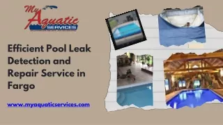 Efficient Pool Leak Detection and Repair Service in Fargo