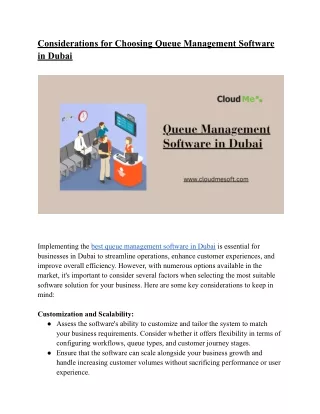considerations for choosing queue management