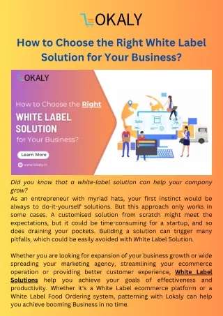 How to Choose the Right White Label Solution for Your Business