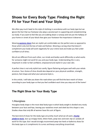 Shoes for Every Body Type_ Finding the Right Fit for Your Feet and Your Style