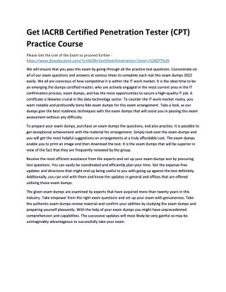 get iacrb certified penetration tester