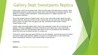 Gallery Dept Sweatpants Replica