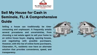 Sell My House for Cash in Seminole, FL: A Comprehensive Guide