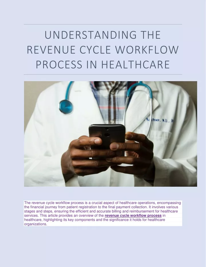 understanding the revenue cycle workflow process
