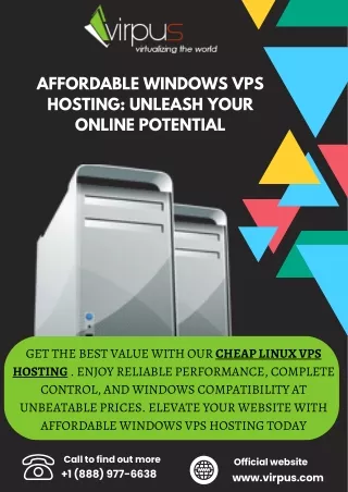 Affordable Windows VPS Hosting Unleash Your Online Potential