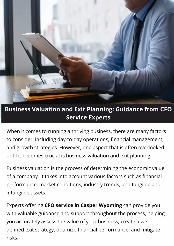 business valuation and exit planning guidance