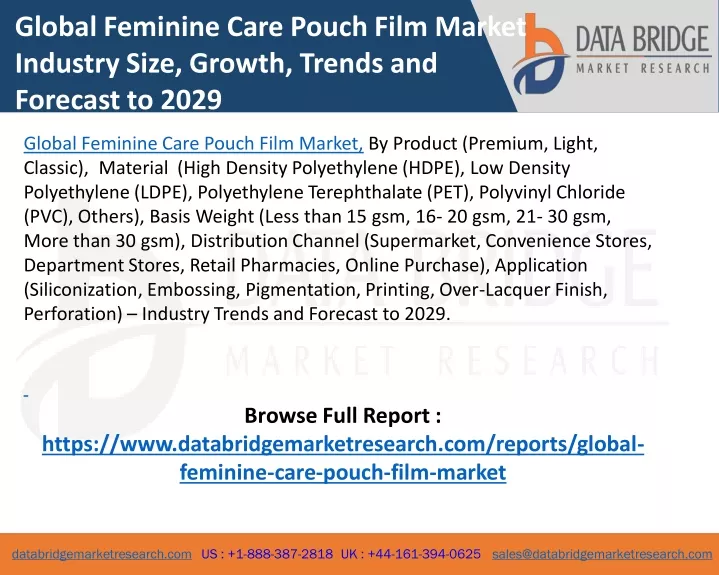 global feminine care pouch film market industry
