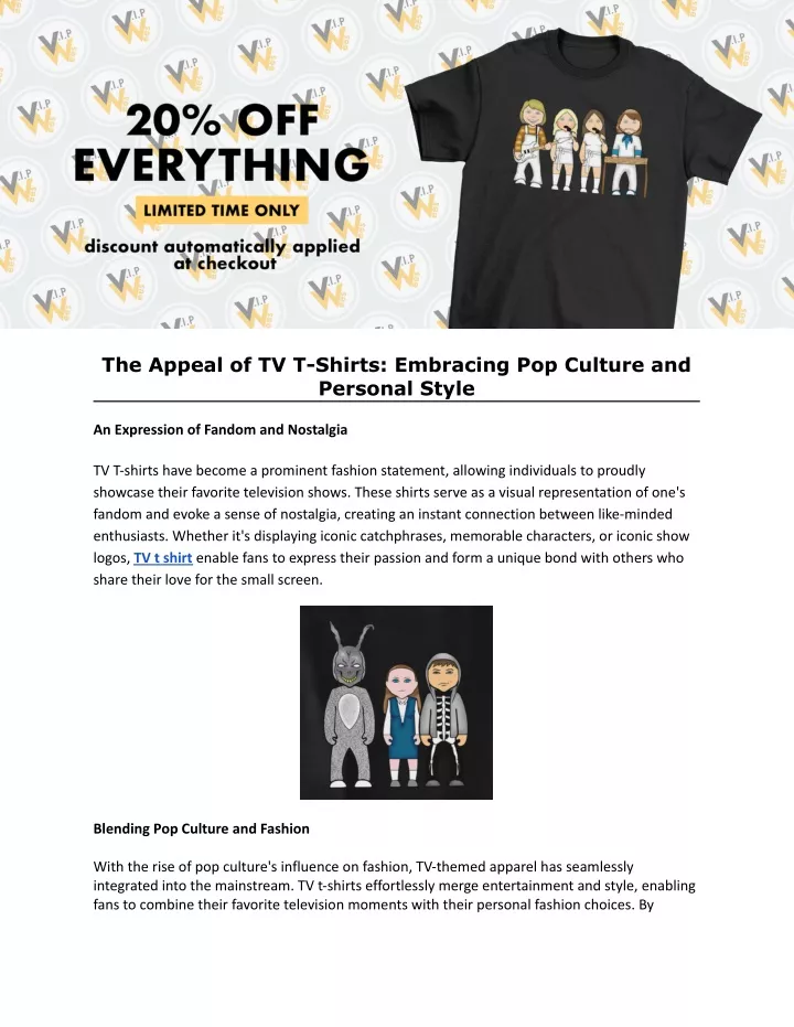 the appeal of tv t shirts embracing pop culture