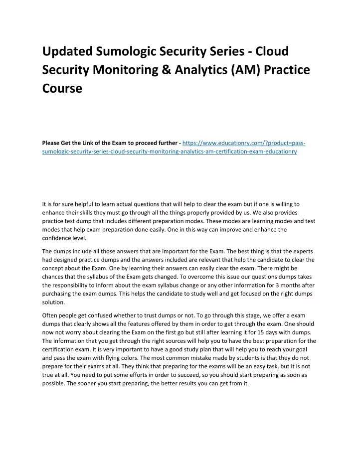 updated sumologic security series cloud security