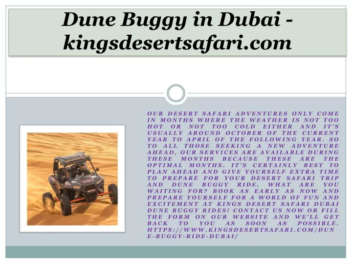 dune buggy in dubai kingsdesertsafari com