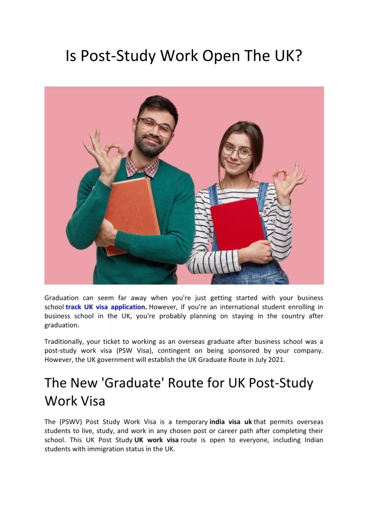 is post study work open the uk