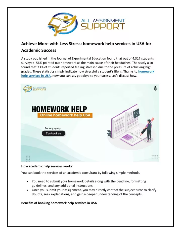 achieve more with less stress homework help