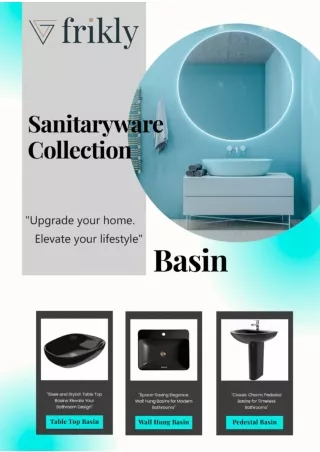 Upgrade Home with a Trendy Basin in india | Frikly