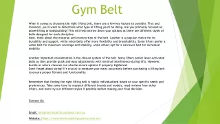 gym belt