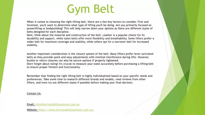gym belt