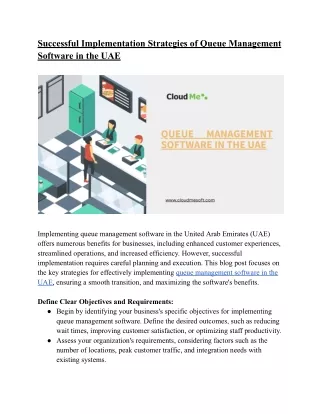 successful implementation strategies of queue