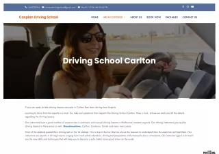 Learn to Drive Safely with Driving School Carlton