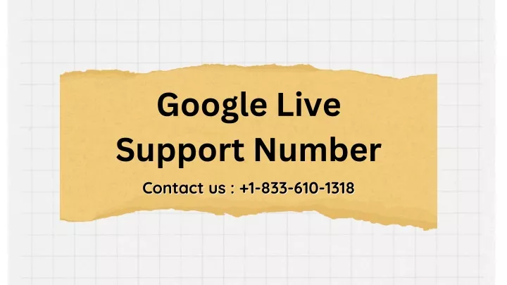 google live support number