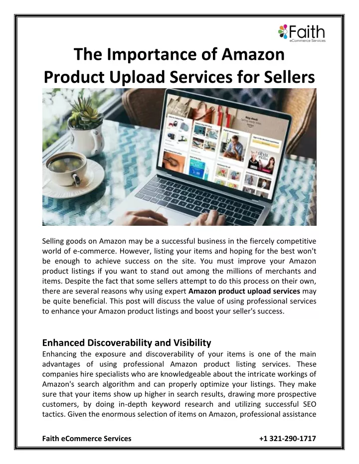 the importance of amazon product upload services