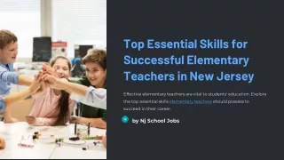 Top Essential Skills for Successful Elementary Teachers in New Jersey