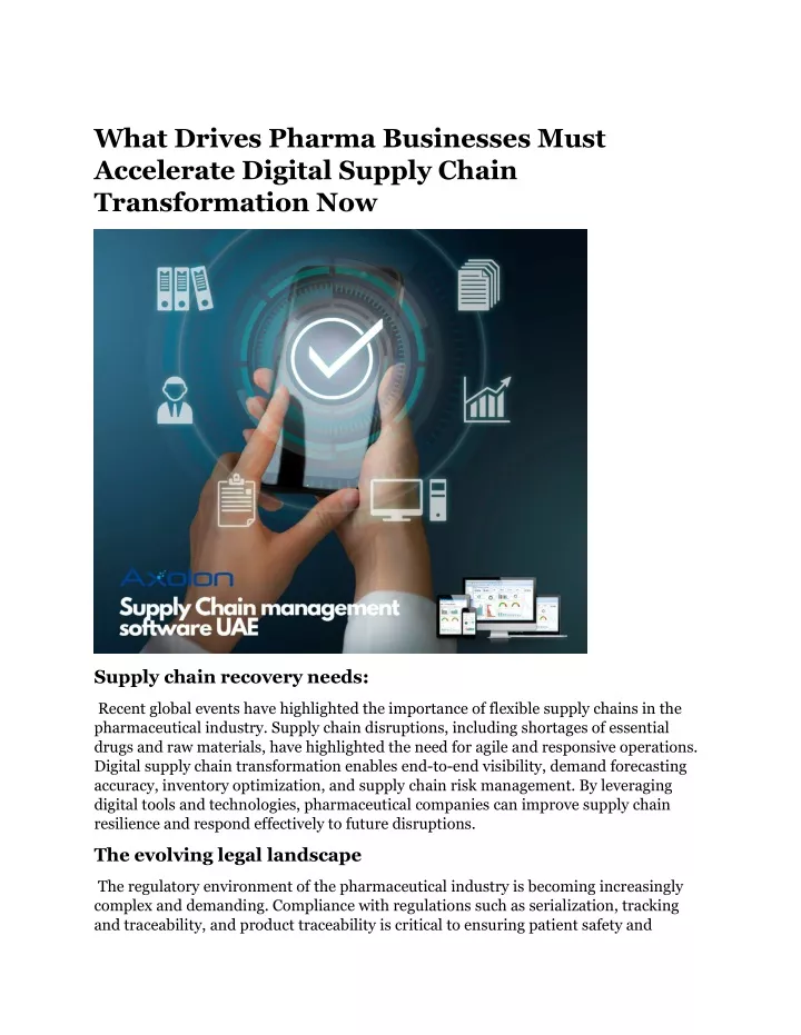 what drives pharma businesses must accelerate