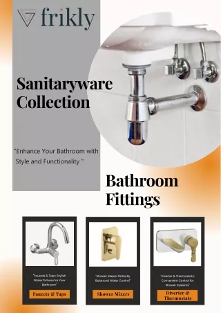 Upgrade Your Bathroom with a Trendy Modern Bathroom Fittings in india | Frikly
