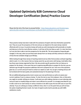 updated optimizely b2b commerce cloud developer