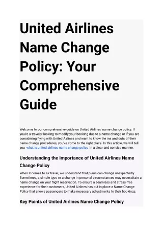 United Airlines Name Change Policy_ Your Comprehensive Guide