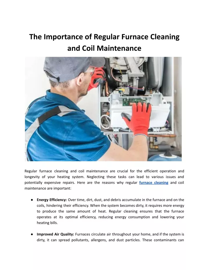 the importance of regular furnace cleaning