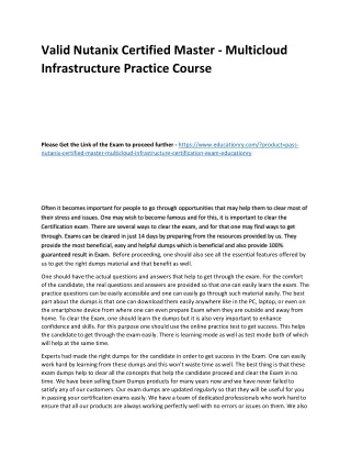 valid nutanix certified master multicloud