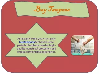 Buy Tampons
