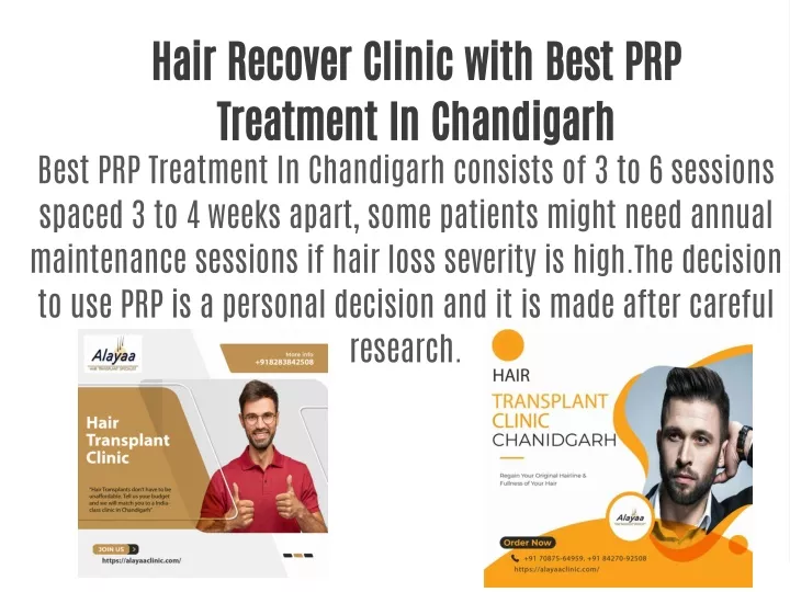 hair recover clinic with best prp treatment