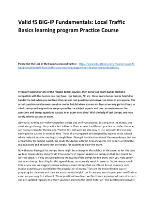 valid f5 big ip fundamentals local traffic basics