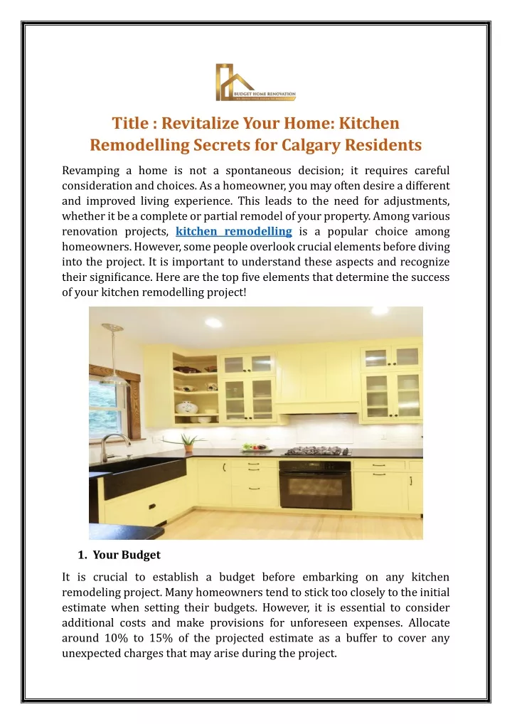 title revitalize your home kitchen remodelling