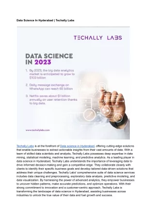 Data Science In Hyderabad _ Techally Labs