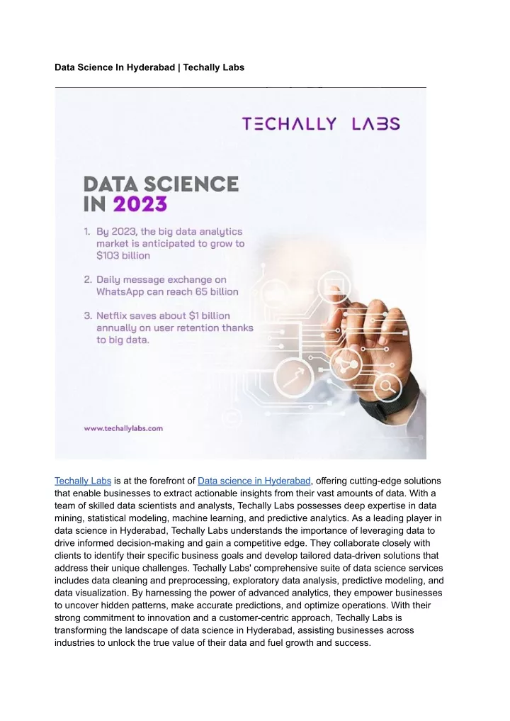 data science in hyderabad techally labs