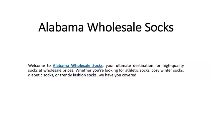 alabama wholesale socks