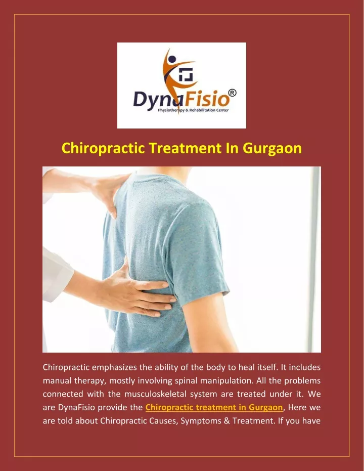 chiropractic treatment in gurgaon